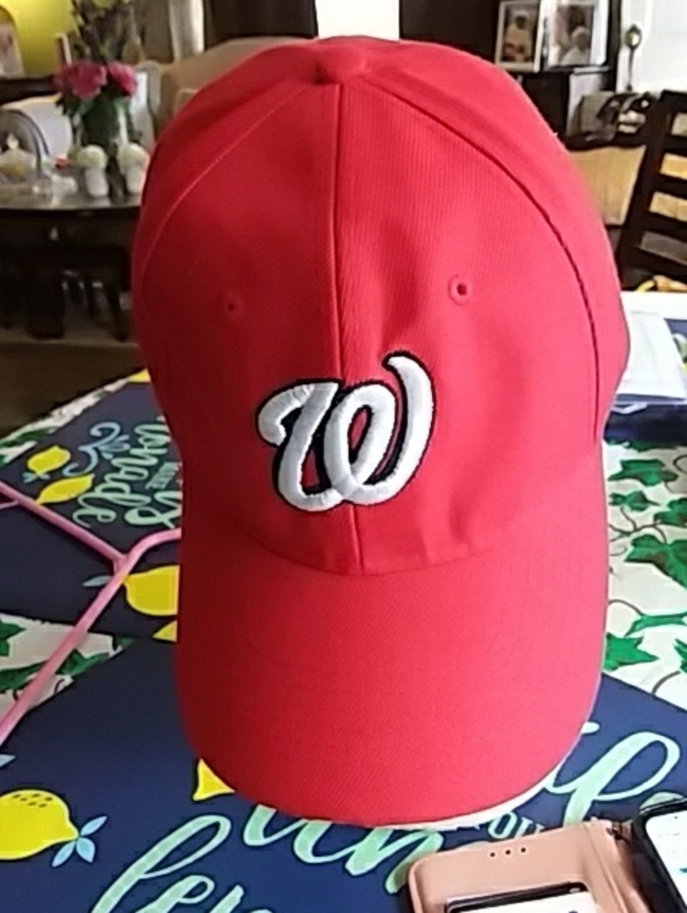Red Embroidered 'W' Baseball Cap - Men's Hat